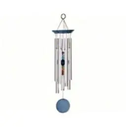 Woodcc7lb Large Blue Chakra Chime With Seven Stones