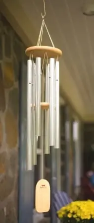 36 Inch Olympos Wind Chime - Silver Tone, Beautiful Melodies