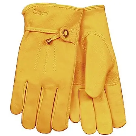199-l Men‘s Unlined Premium Grain Cowhide Gloves - Large - Golden Color