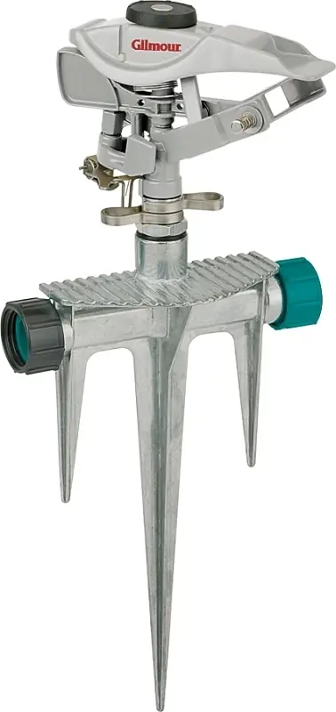 Metal Spike Base Impulse Sprinkler For 5800 Sq Ft Coverage Area