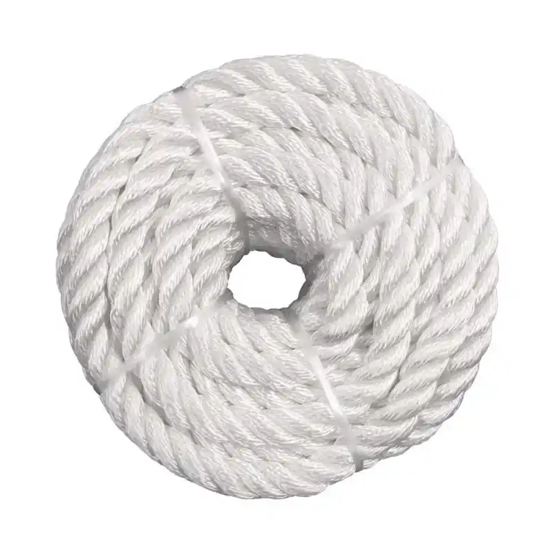 3/8 In. Diameter X 50 Ft. Length Twisted White Nylon Rope