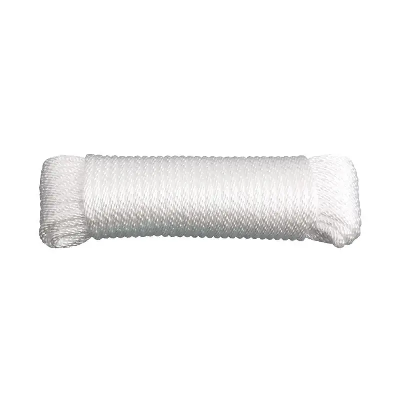1/4 In. Diameter X 100 Ft. Length White Solid Braided Nylon Rope