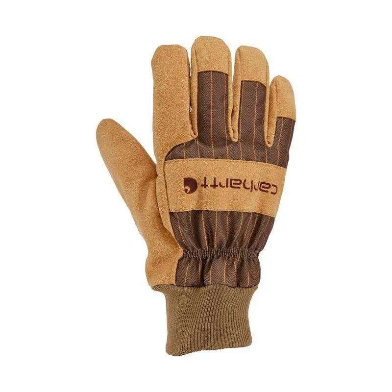 Men‘s Insulated Cotton Cold‑weather Gloves – Brown, Size M