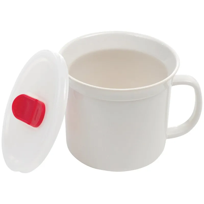 262597 20 Oz Ceramic Vented Soup Mug, White