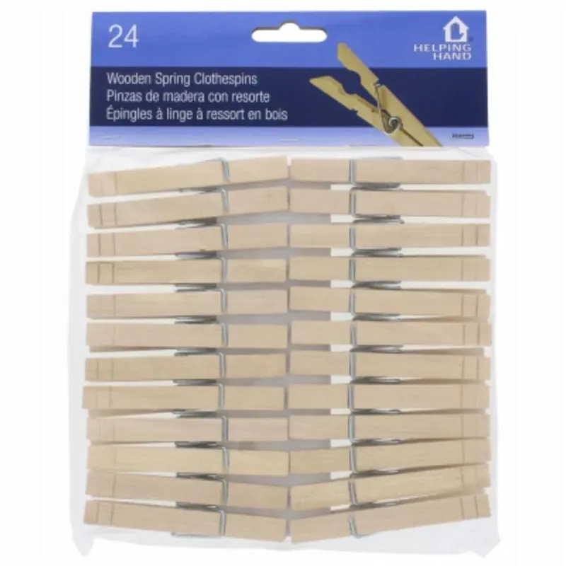 272353 Wooden Spring Clothespin - Pack Of 24