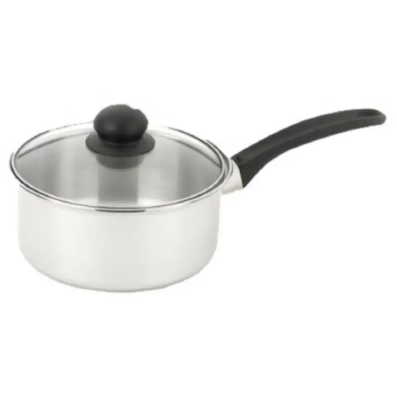 Saucepan, With Lid, Stainless Steel, 2-qts.