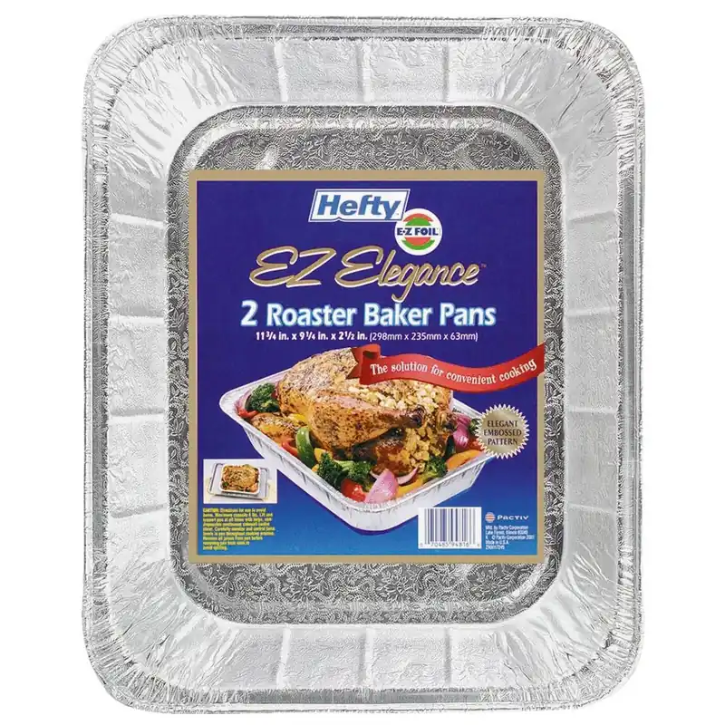 Ez Foil Aluminum Roaster Pan 6 Qt Silver
