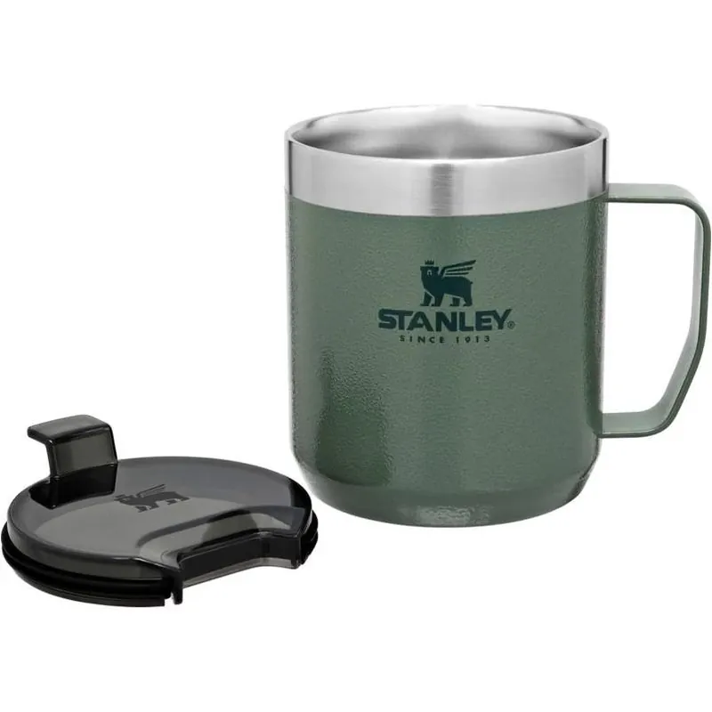 Stanley Classic 12 Oz Legendary Hammertone Green Bpa Free Insulated Mug