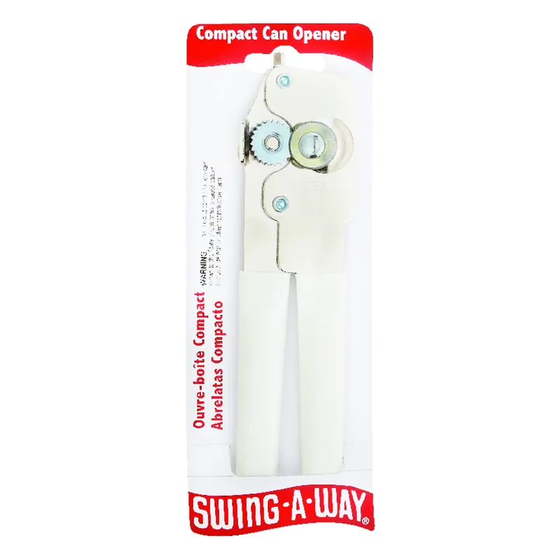 Compact Can Opener, Soft White Grip