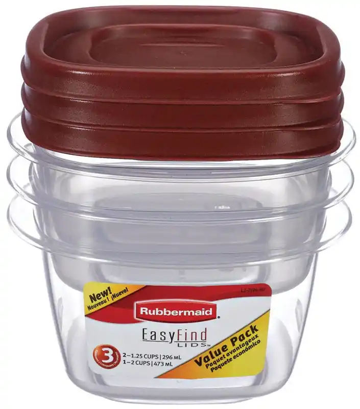 White Food Storage Container Set 3 Pk