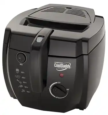 Cooldaddy 05442 Deep Fryer With Adjustable Thermostat And Viewing Window, Black