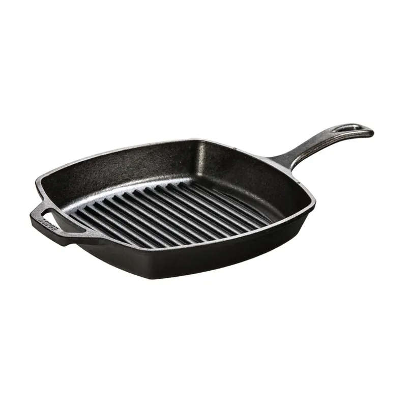Logic Cast Iron Grill Pan, Pre-seasoned, 10.5-in.