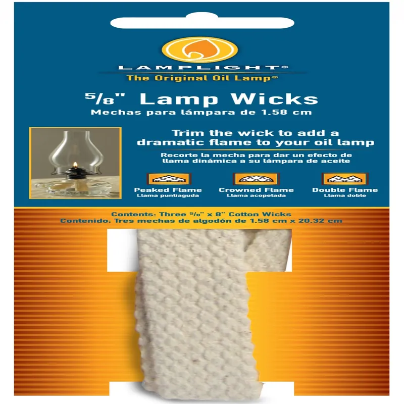 8 In. L Flat Wick Shape Cotton Lamp Wick 3 Pk