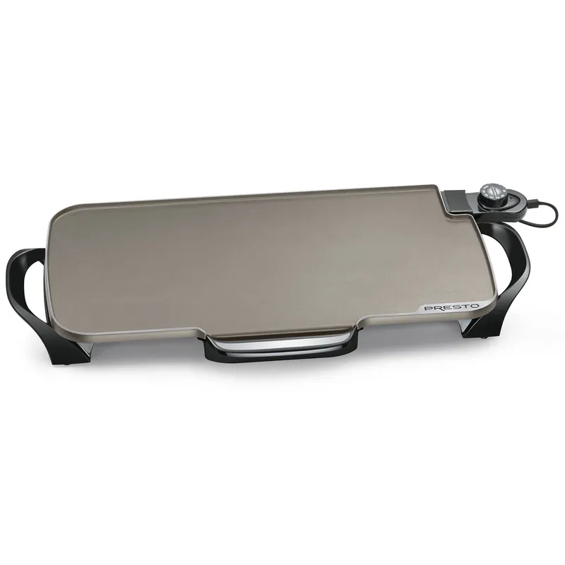 22 In. Electric Griddle With Removable Handles, Ceramic Nonstick Surface