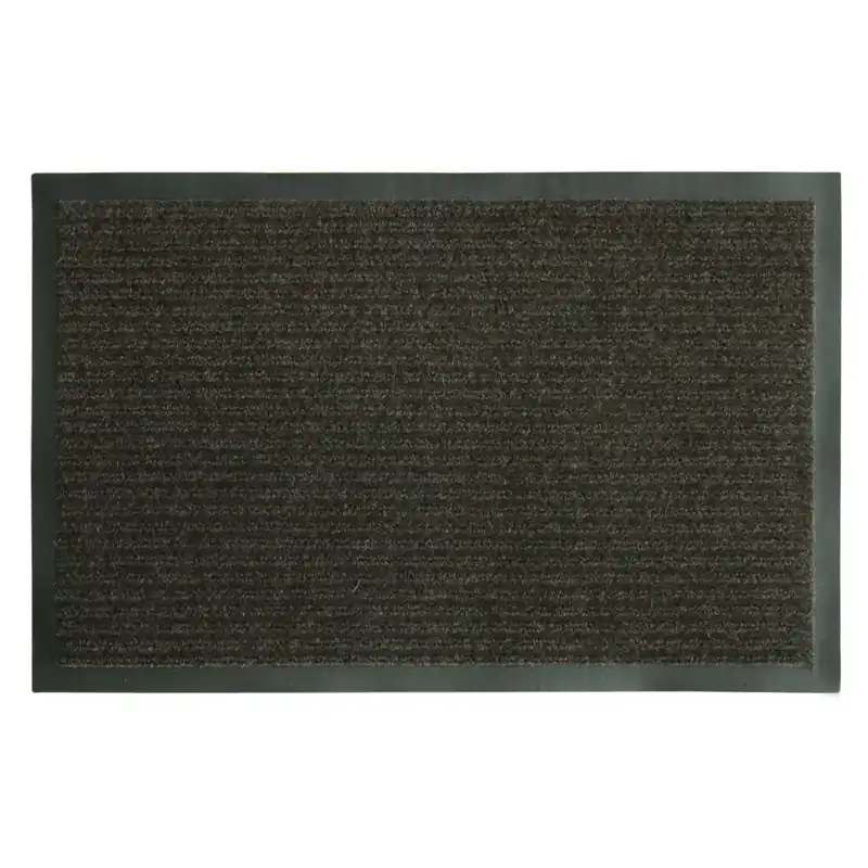 Floor Mat, Dual Rib Chocolate Brown, Indoor/outdoor, 18 X 28 In.