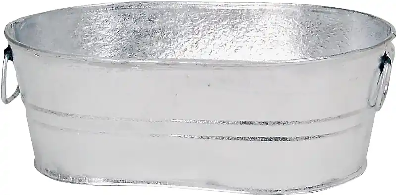 2 Gallon Oval Hot-dipped Steel Utility Tub - Model 000-ov