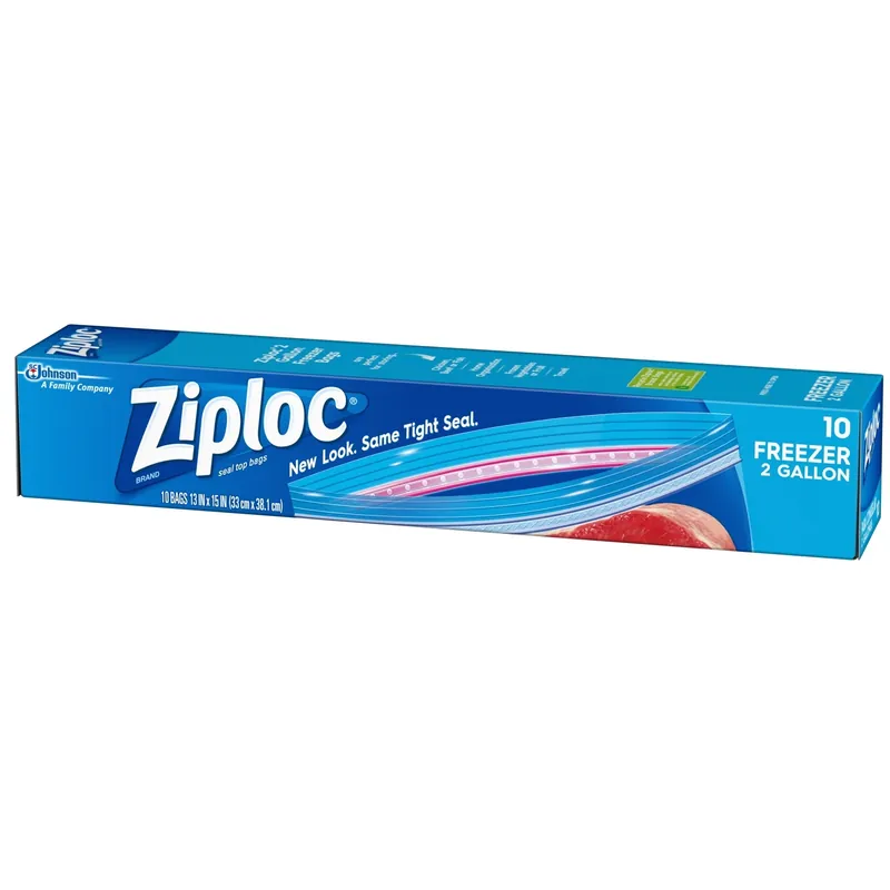 2 Gal Clear Freezer Bag 10 Pk