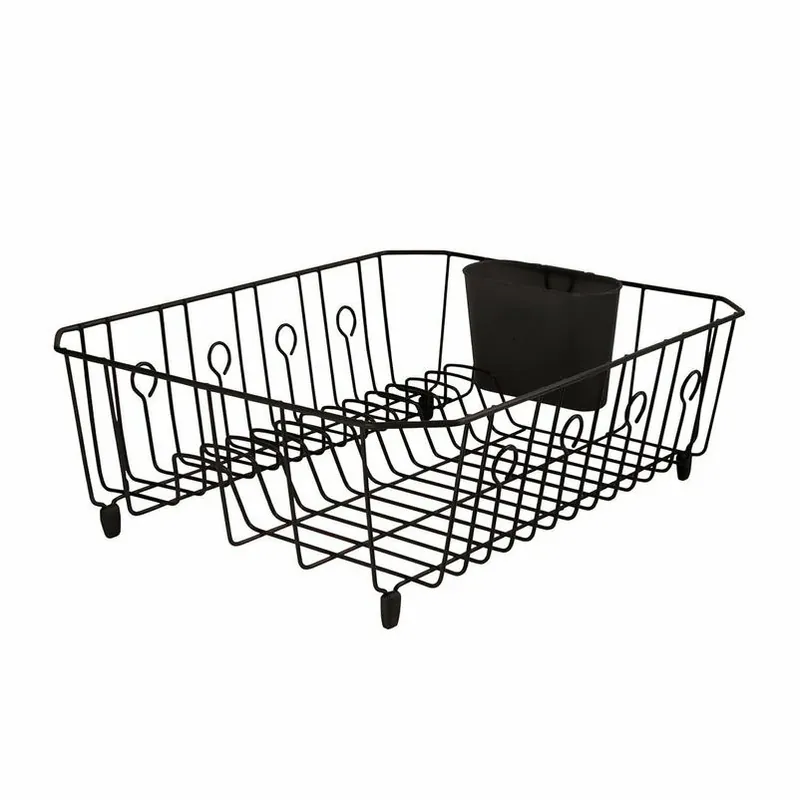 Rubbermaid 17.6 In. L X 13.8 In. W X 5.9 In. H Black Steel Dish Drainer
