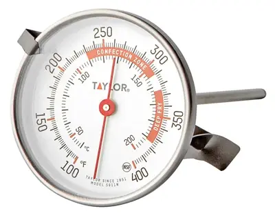 Trutemp 6" Stainless Steel Candy/deep Fryer Kitchen Thermometer With 2" Dial