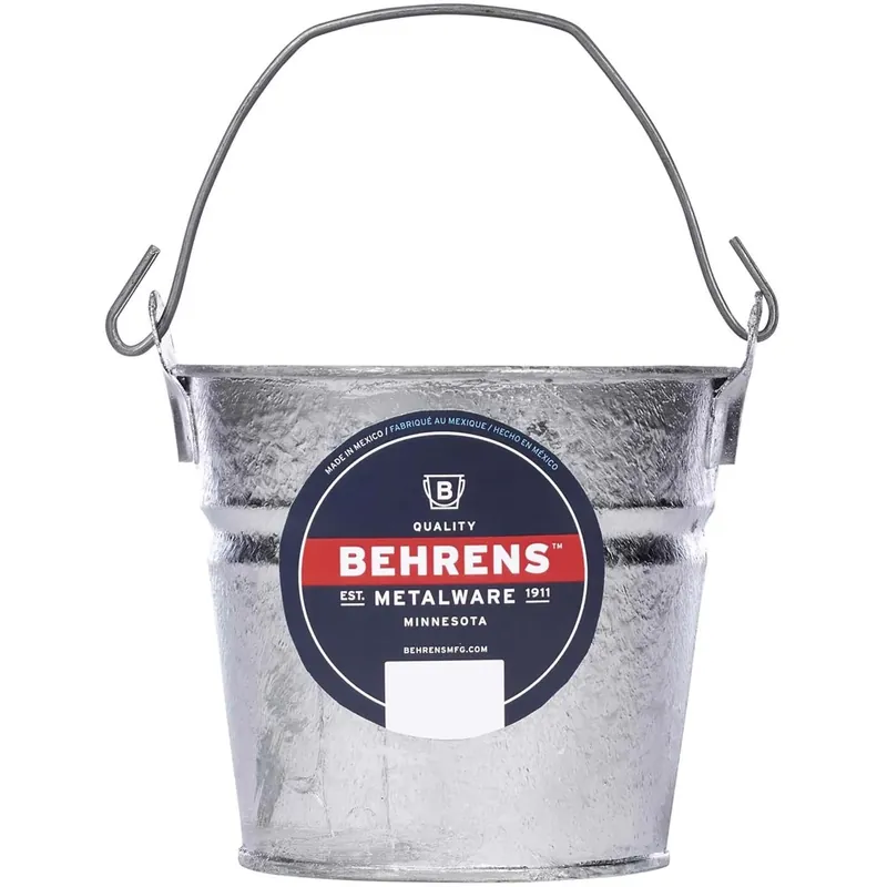 Hot Dipped 2 Quart Galvanized Steel Pail Gray - Model G100