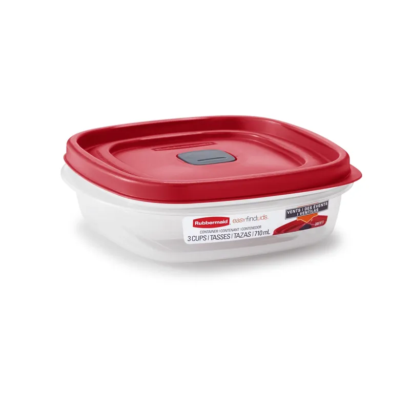 3 Cups Clear Food Storage Container 1 Pk