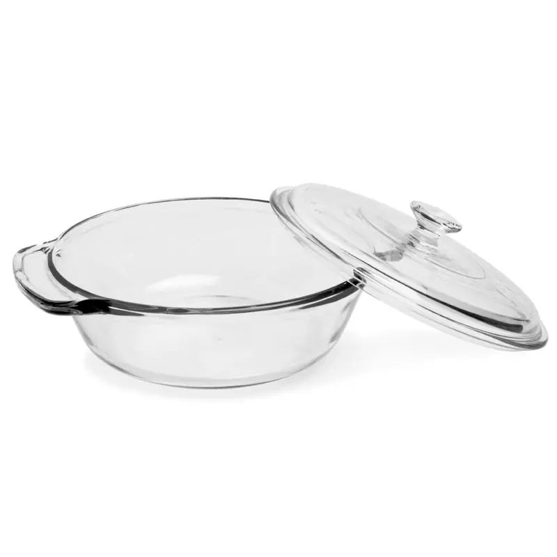 1.5 Quart Clear Glass Casserole Dish With Cover Model 82754obl11