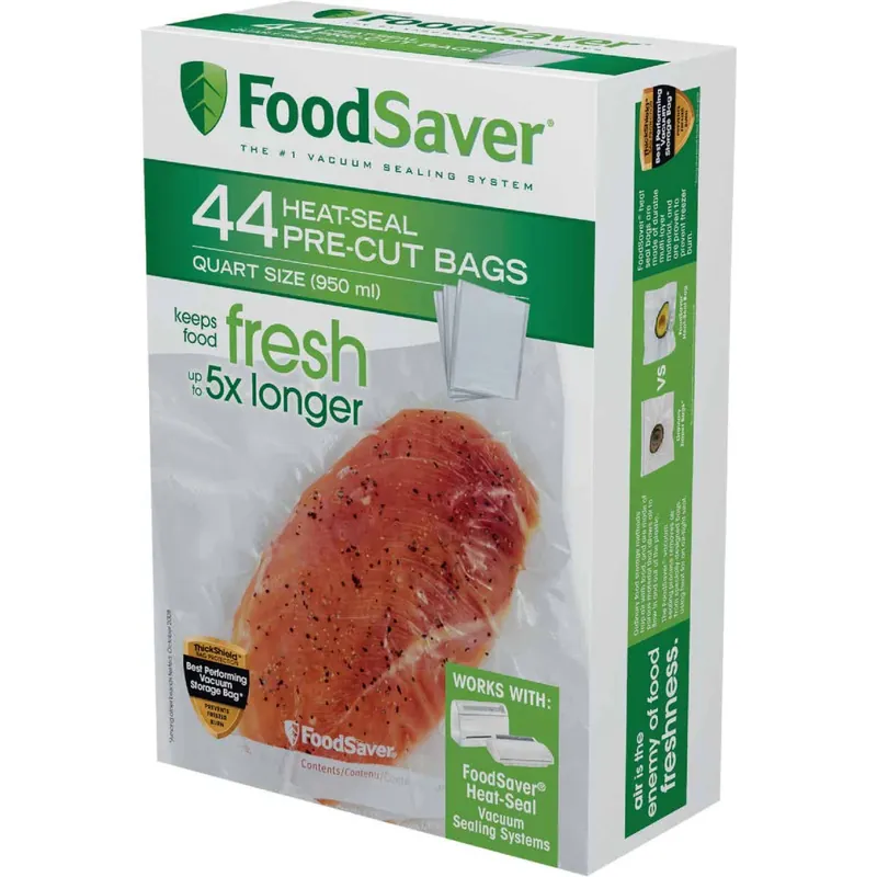 1 Qt Clear Vacuum Freezer Bags 44 Pk