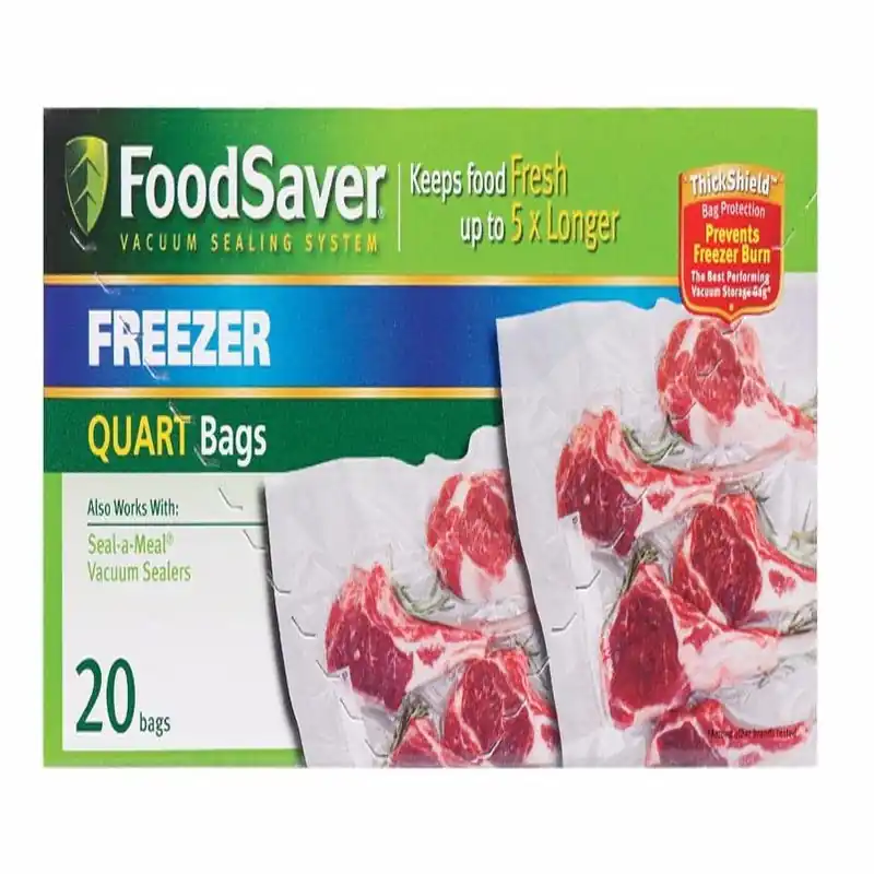 1‑quart Clear Vacuum Seal Freezer Bags – Pack Of 19