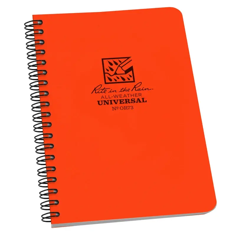 4-5/8 In. W X 7 In. L Spiral Orange All-weather Notebook