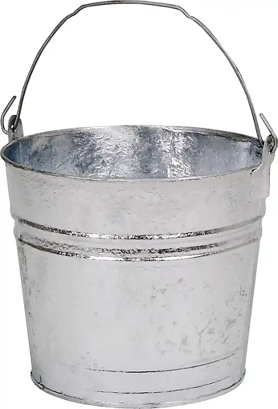 10 Qt. Hot-dipped Steel Pail With Reinforced Wire Rim