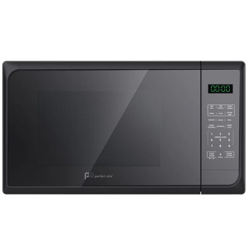 1.1 Cubic Foot Black Microwave Oven 1000 Watts With Turntable
