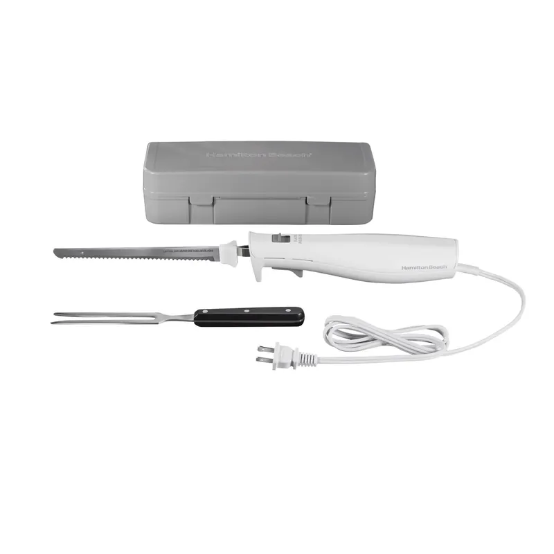 Stainless Steel 8 Inch Electric Knife With Ergonomic Handle And Storage Case