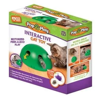 Peek-a-boo Interactive Cat Toy With Mouse And Feather, Model Py011112