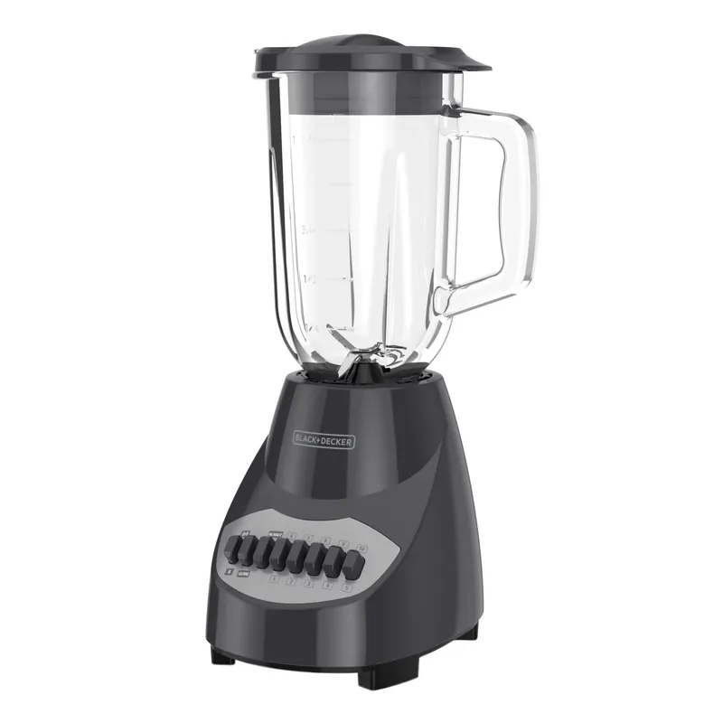 10 Speed Blender, 5 Cup Glass Blending Jar, Gray
