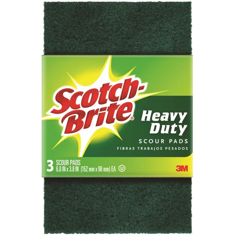 Scotch-brite Heavy Duty Scouring Pad For All Purpose 6 In. L 3 Pk