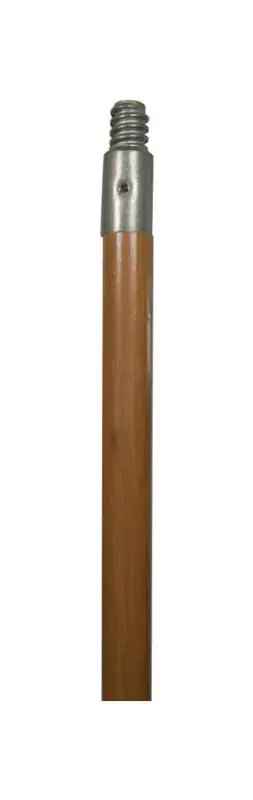 60 In. Wood Threaded Broom Handle - Durable Natural Finish