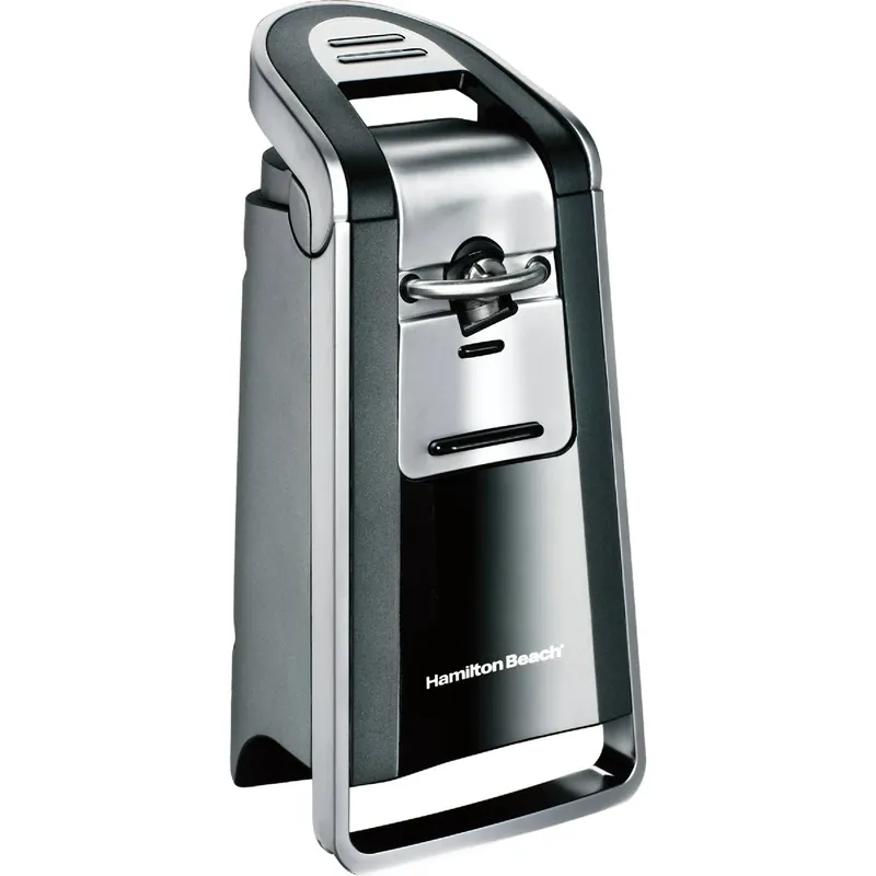 Smooth Touch Chrome Electric Can Opener With Easy-touch Lever And Scissors