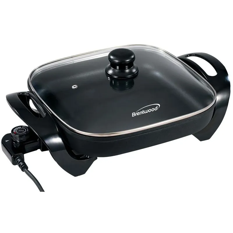Sk-65 12-inch Non-stick Electric Skillet With Glass Lid