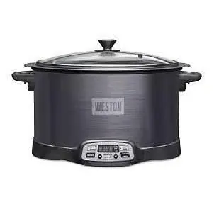 Weston 6‑quart 2‑in‑1 Indoor Smoker & Slow Cooker With Digital Controls