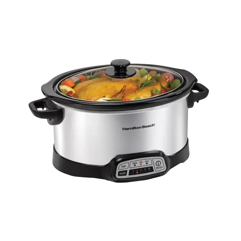 6-quart Programmable Silver Oval Slow Cooker Model 33463