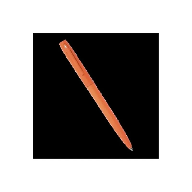 Or97 All-weather Metal Clicker Pen With Orange Barrel And Black Ink