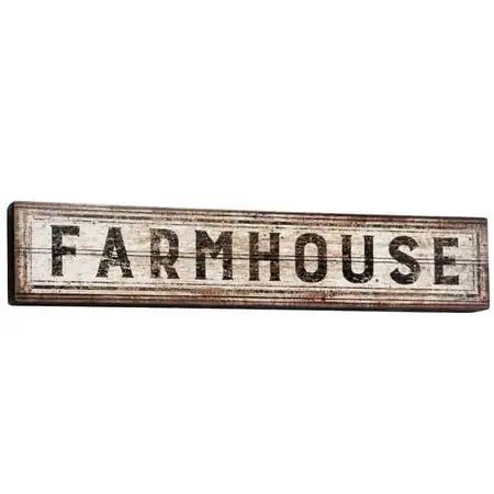Primitives Farmhouse Distressed Box Sign - Vintage Style 30-inch Decor