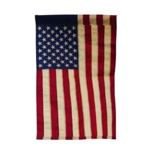 Tea Stained Patriotic American Flag - Garden Size, Evergreen Enterprises Model 16pt014