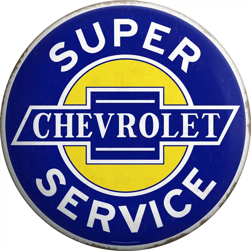 Open Road Brands Chevrolet Super Service Sign Tin 1 Pk