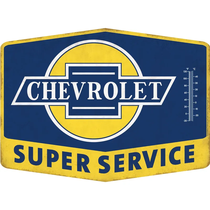 Open Road Brands Chevrolet Super Serivce Sign Tin 1 Pk