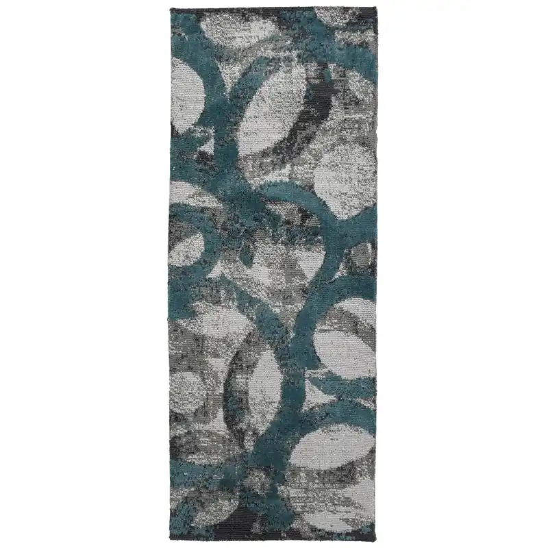 Ss-mmu003j 21 X 54 Inch Industrial Teal Runner Indoor Area Rug