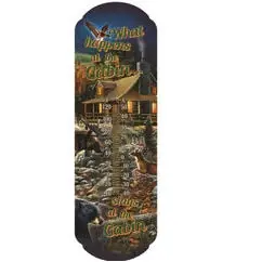 What Happens At The Cabin Tin Thermometer - Model 4007227