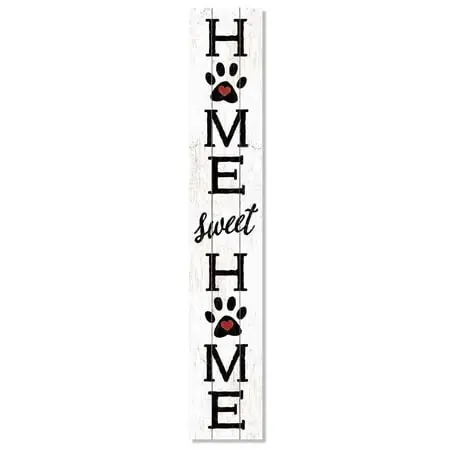 ! Porch Board Home Sweet Home With Pawprints Decorative Sign