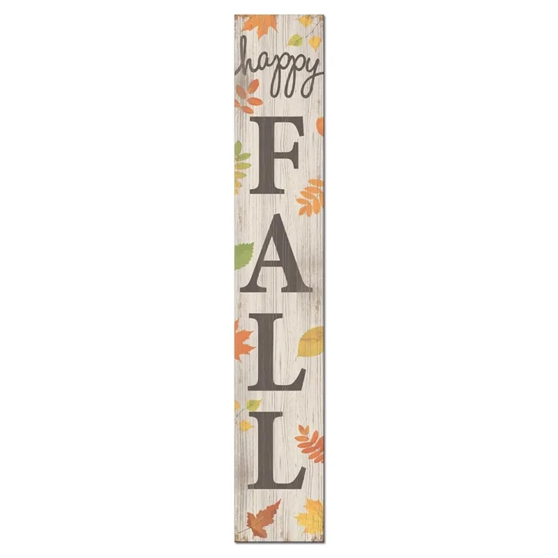 ! Multicolored Wood 46.5 In. H Happy Fall Porch Sign For Seasonal Decor