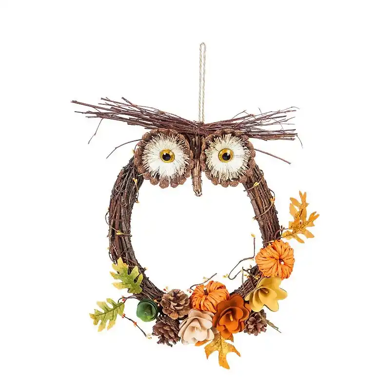 Fall Vine Owl Wall Decor - Seasonal Home Accent For Autumn